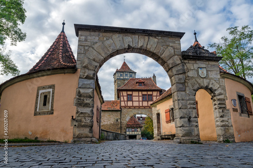 Rothenburg ob der Tauber. Germany. View on the Roder Gate (Rodertor) with Roder Tower (Roderturm) photo