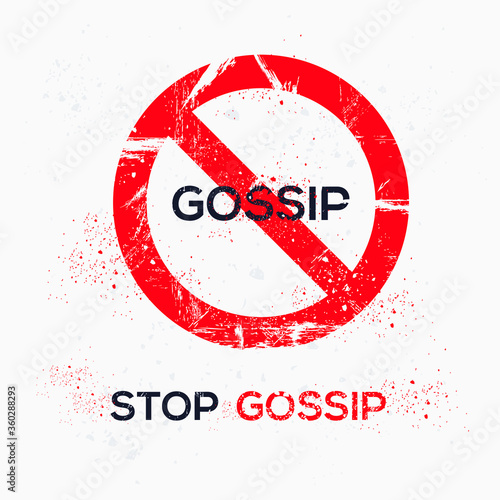 Warning sign (gossip), vector illustration.
