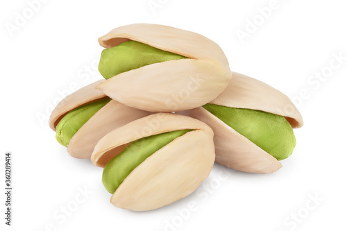 pistachio isolated on white background with clipping path and full depth of field