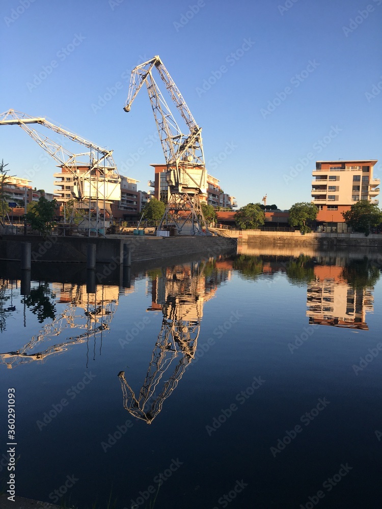 construction site with crane