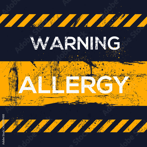 Warning sign (allergy), vector illustration.