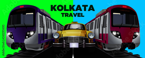 Illustration of Indian travel transportations