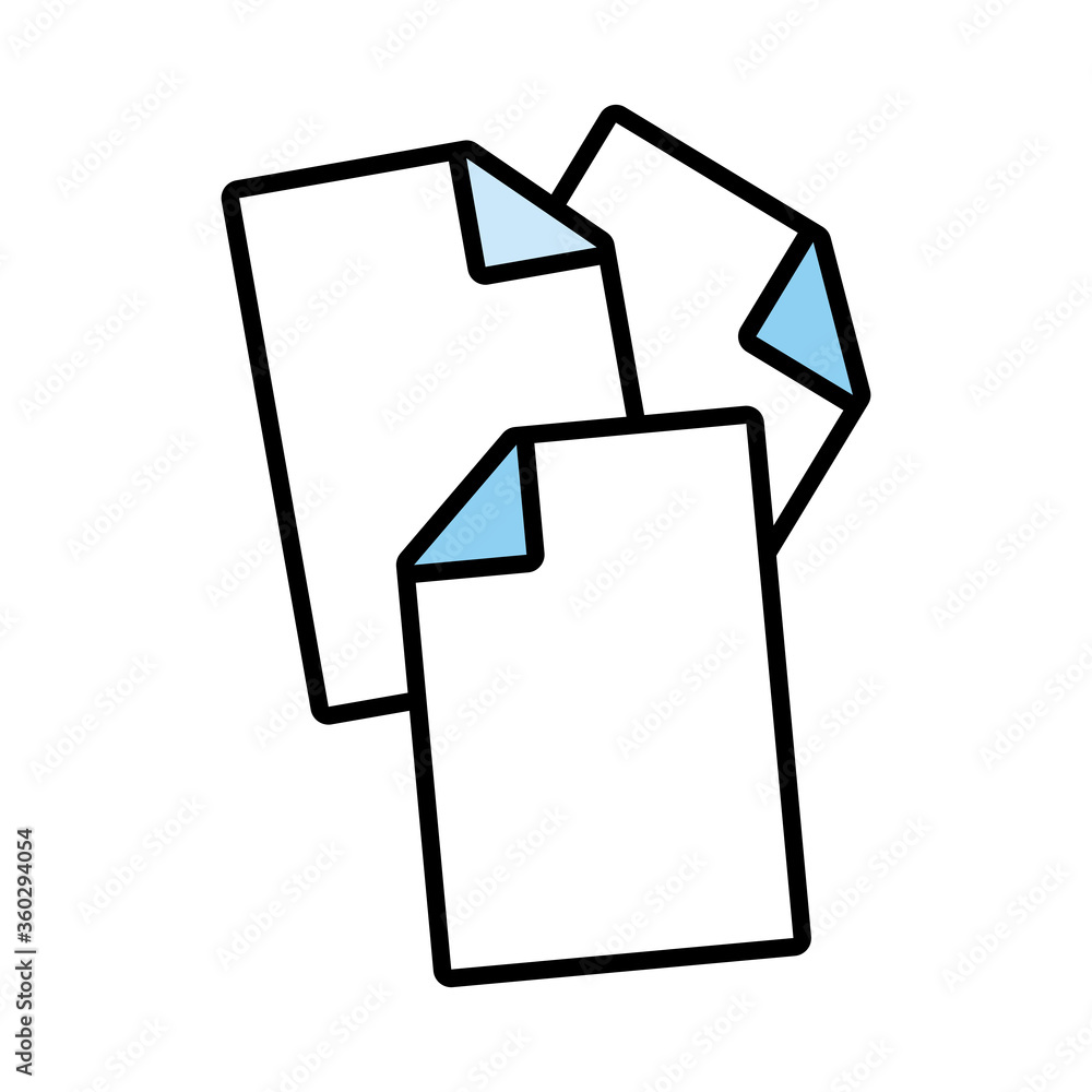 papers documents line and fill style icon papers documents line and fill style icon