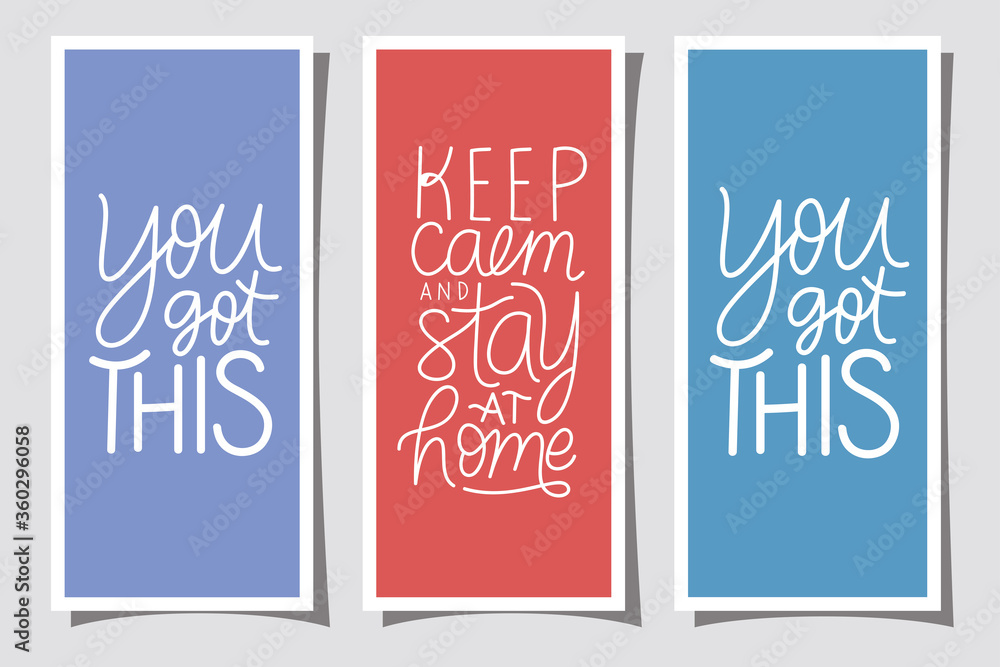 lettering frames set design of Happiness positivity and covid 19 virus theme Vector illustration