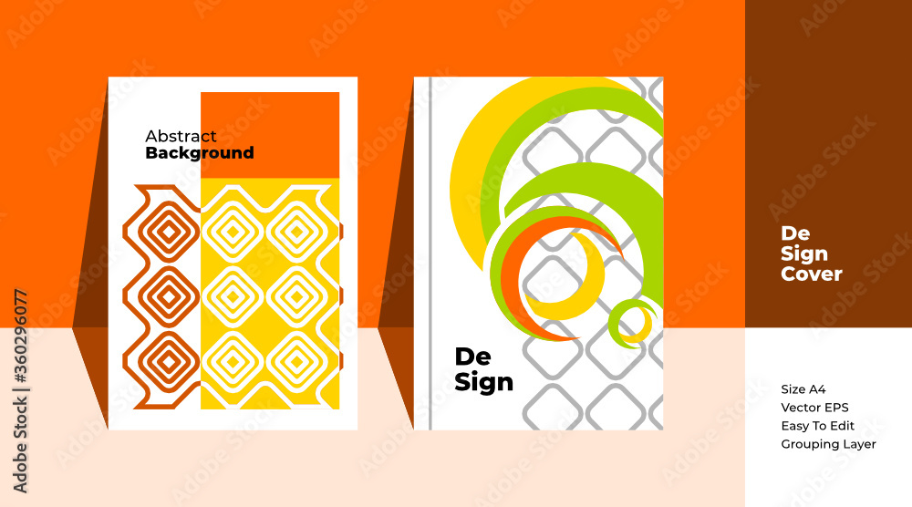 Paper A4 concept for cover templates with 100% vector, for company profile, poster, book cover, flyer, advertise, product promotion, social media, invitation and other.