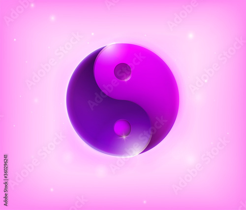 Ying yang symbol. Yin yan karma icon. Yinyang tao balance logo. Zen harmony background. Buddha mandala sign. Yoga peace spiritual design. Asian meditation art element