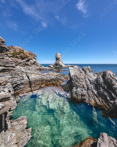 Une crique située sur le littoral Catalan. Une photo prise a Cerbère dans les pyrénées Orientales.