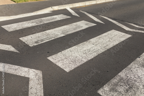 Close up of empty asphalt road surface