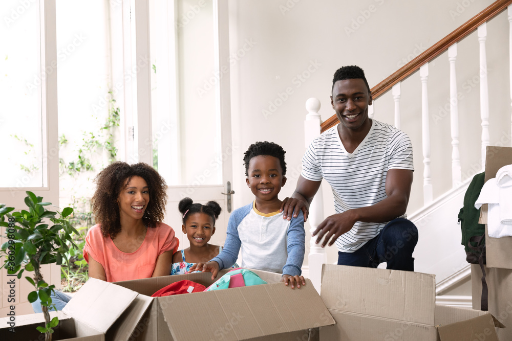 Family moving in to a new home Family moving in to a new home
