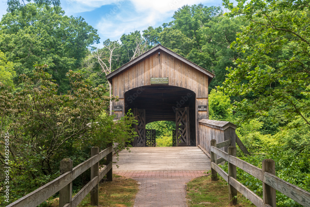 Entrance to the Comstock Bridge Entrance to the Comstock Bridge