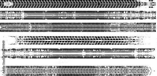 grunge tire track set