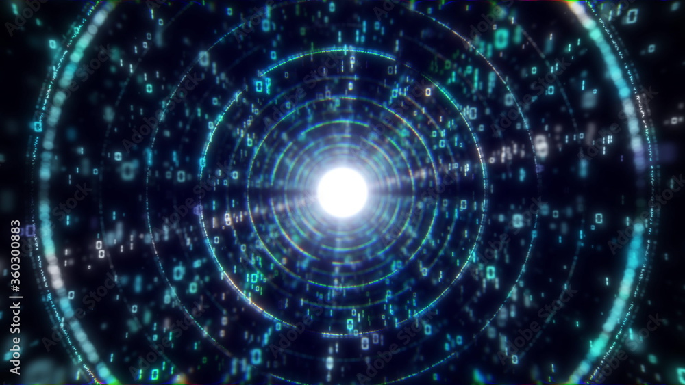 Digital big data abstract tunnel light streaks effect animation background. Music festival/nightclub stage visual. (4K UHD seamless looping, computer digitally generated 3d render animation. Digital big data abstract tunnel light streaks effect animation background. Music festival/nightclub stage visual. (4K UHD seamless looping, computer digitally generated 3d render animation.