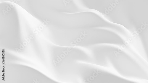 Abstract Smooth Waving Surface Loop 1 White: animation of flowing waving surface in creamy white. Smooth hypnotic waves. Complex rippling surface. Elegant, pure, bright silky white background. 4K