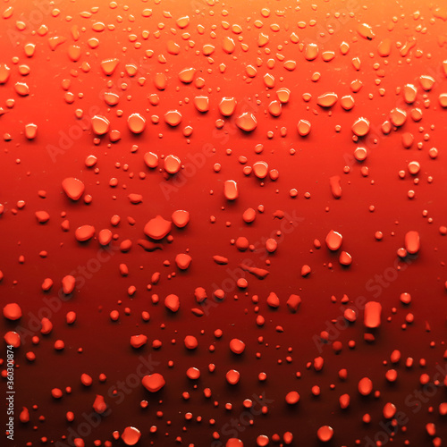 red surface background with raindrops