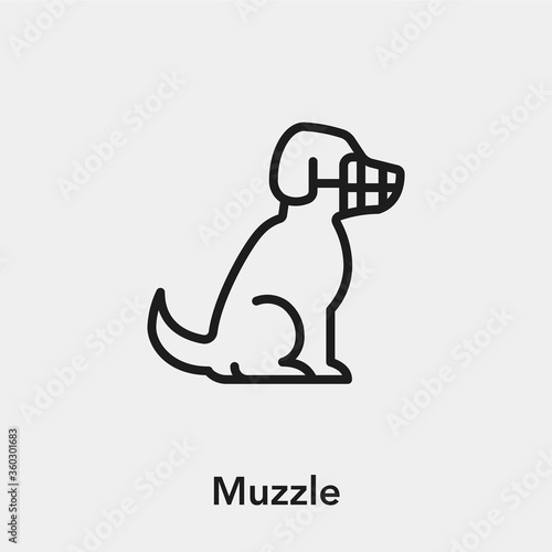 muzzle icon vector sign symbol