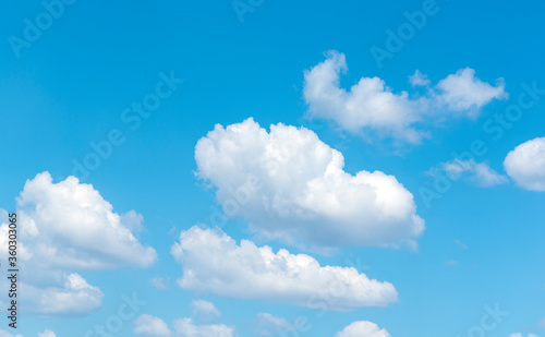 Cumulus clouds on blue sky  nature background 