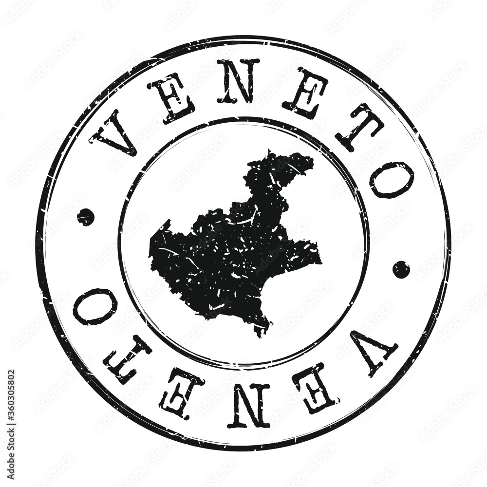 Veneto Italy Map Postmark. Silhouette Postal Passport. Stamp Round Vector  Icon. Vintage Postage Design. Stock ベクター | Adobe Stock