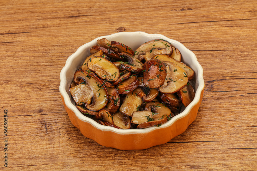 Roasted champignon with herbs and spices Roasted champignon with herbs and spices