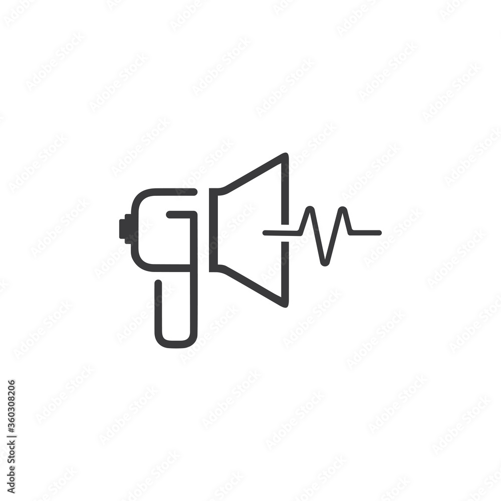 Megaphone vector illustration design template Megaphone vector illustration design template