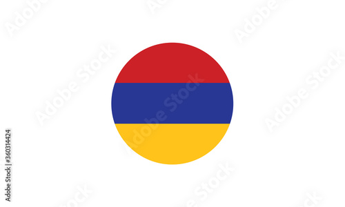 Armenia circle national flag country tricolor vector illustration 