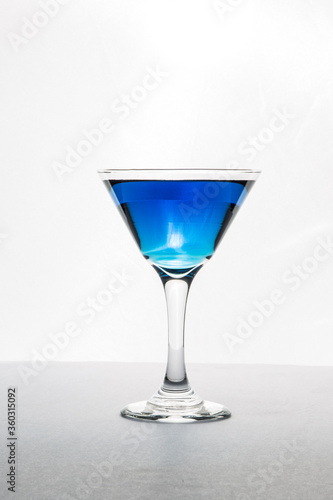 Blue Drink in Martini Glass