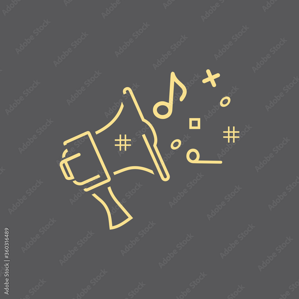 Megaphone vector illustration design template Megaphone vector illustration design template