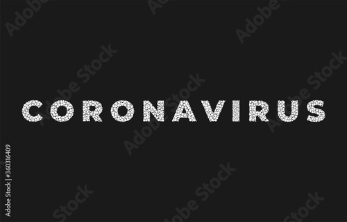Coronavirus mosaic of round dots in different sizes . Vector round dots .