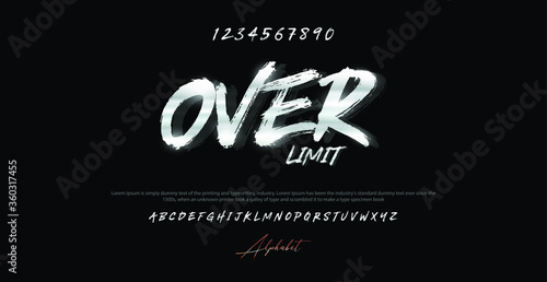 Modern Alphabet Font. Typography urban style fonts for technology, digital, movie, game logo design. vector illustration