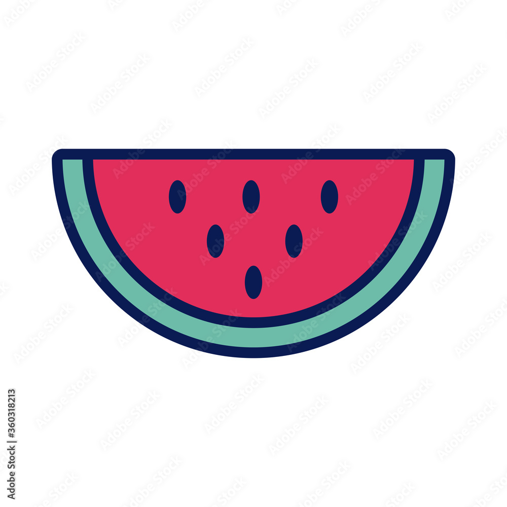 watermelon fresh fruit line and fill icon watermelon fresh fruit line and fill icon