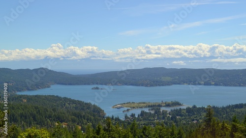 Looking at the ocean from Mount Manuel Quimper. Photo taken on Vancouver Island. © Mark