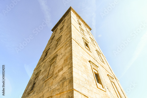 obelisk in rome, photo as a background , in a coruna north spain, galicia, spain, europe , tower of hercules lighthouse