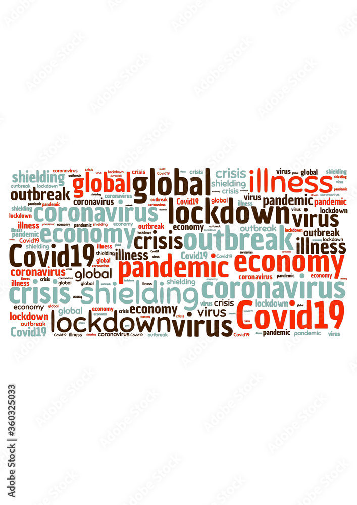 Word cloud representing coronavirus