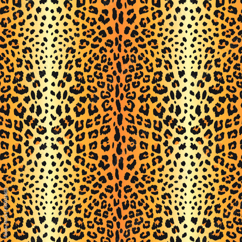 Seamless leopard fur pattern. Natural color. Can be used for fabrics, wallpapers, cover