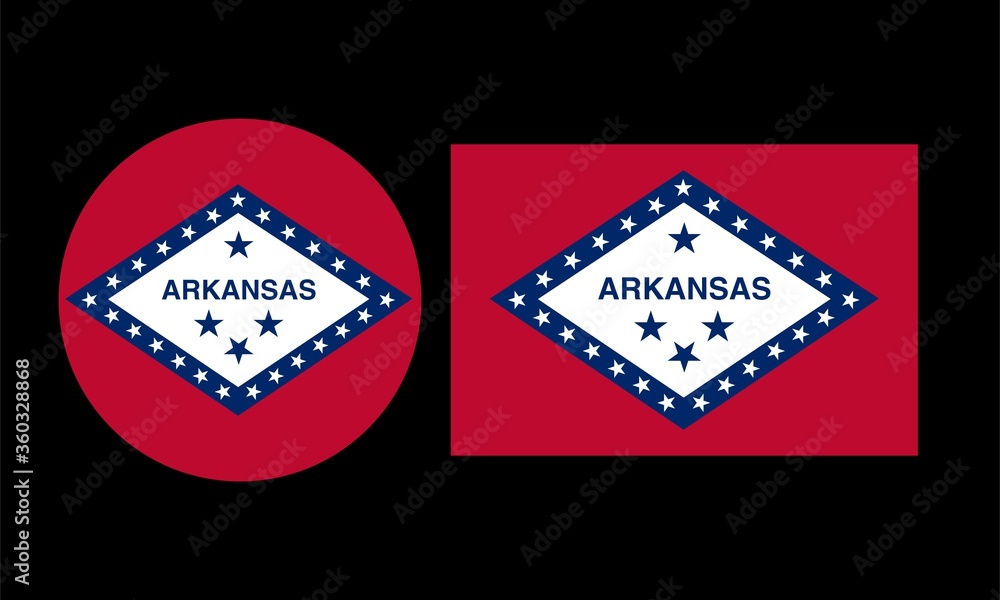 arkansas flag vector