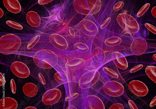 3d illustration of a blood clot photo