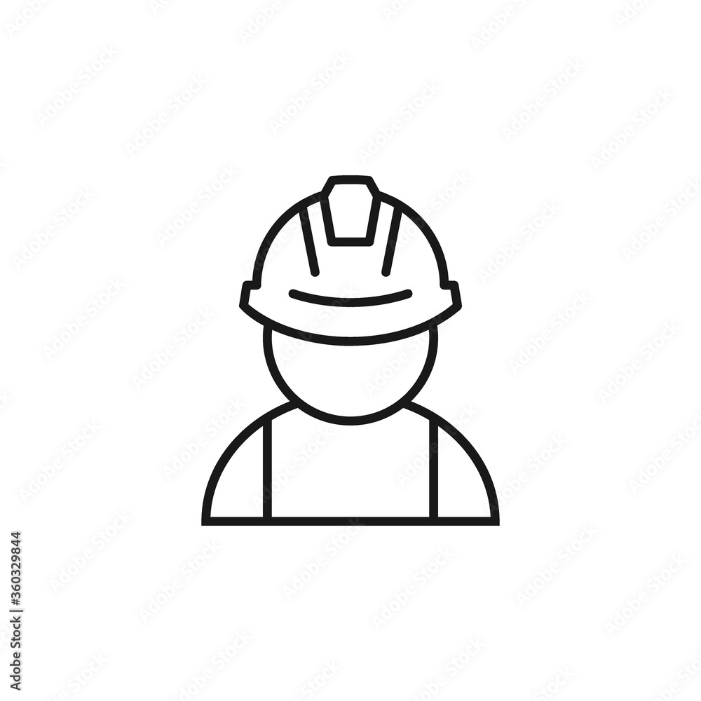 Construction worker icon vector illustration