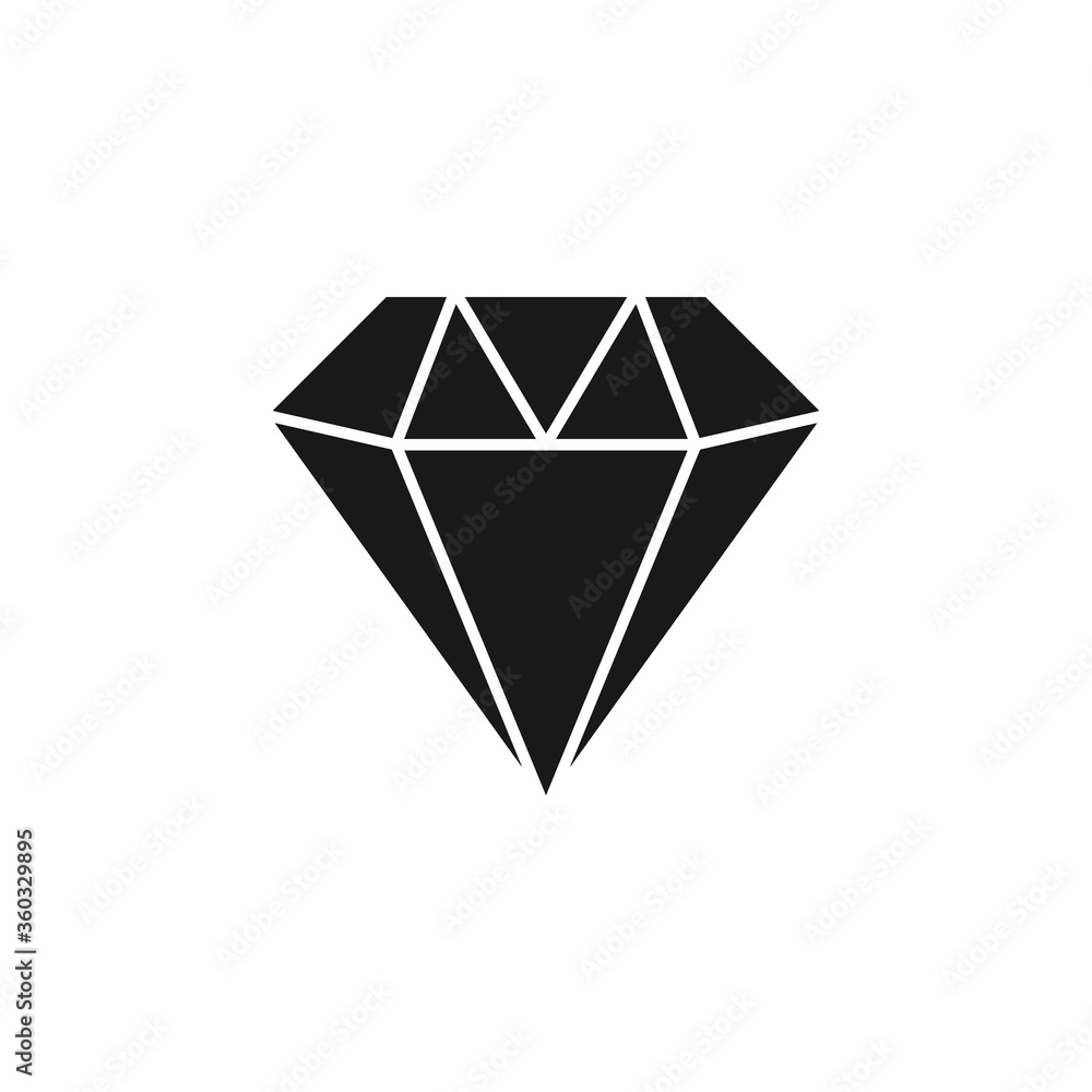 Diamond icon flat vector illustration Diamond icon flat vector illustration