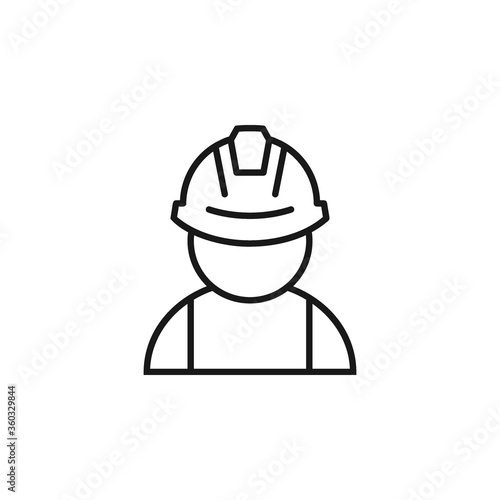 Construction worker icon vector illustration