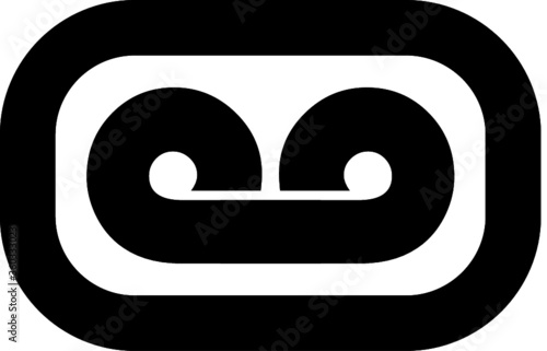 vector black icon with shadow