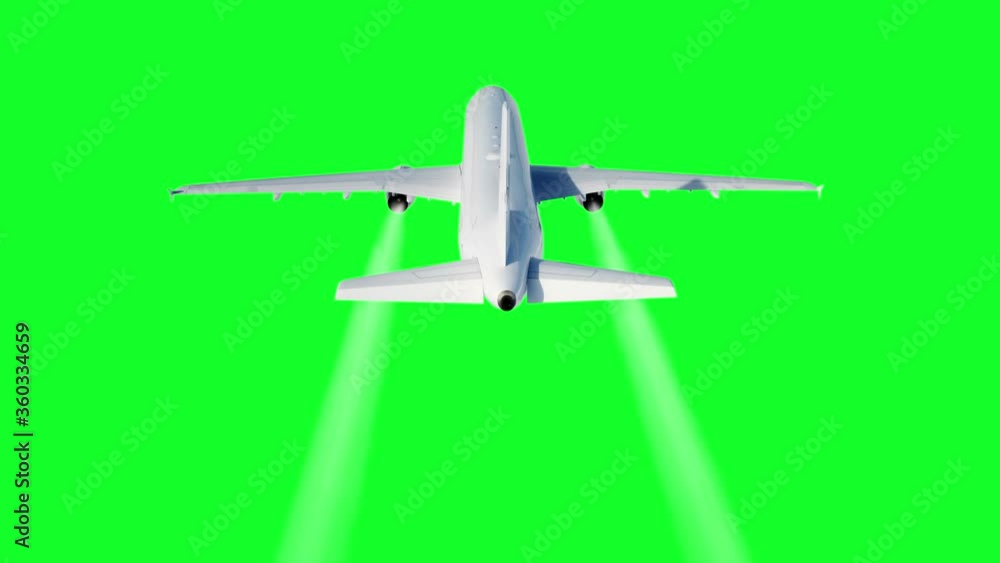 Passenger flying Plane animation. A condensation trail of an airplane. Green screen 4k footage. Passenger flying Plane animation. A condensation trail of an airplane. Green screen 4k footage.