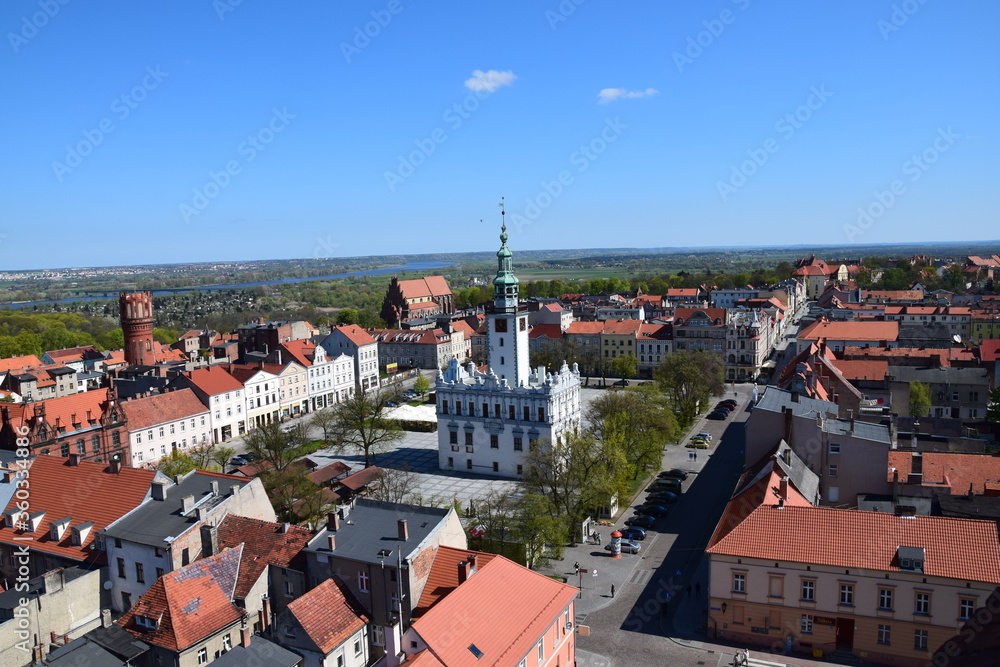 Panorama of the city of Chełmno, Kuyavian-Pomeranian, Poland