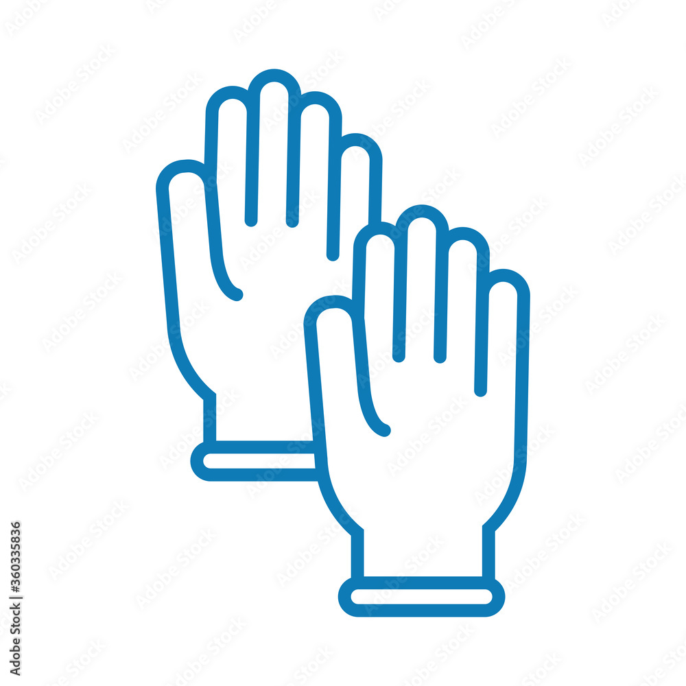 rubber gloves line style icon rubber gloves line style icon
