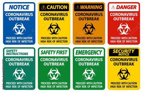 Coronavirus Outbreak Sign Isolate On White Background,Vector Illustration