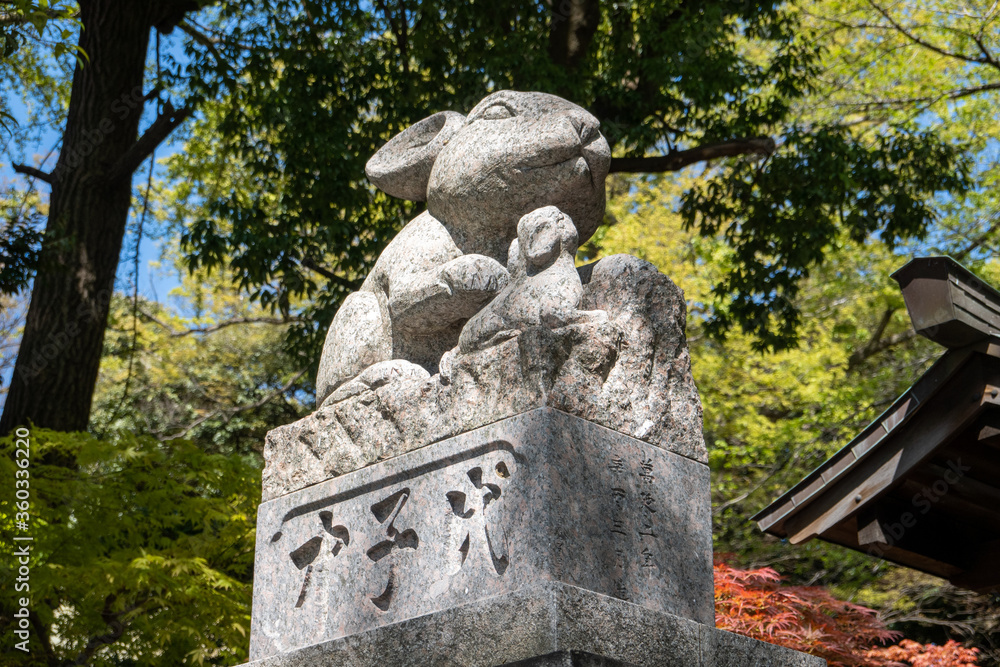 Obraz premium 調神社のうさぎ像