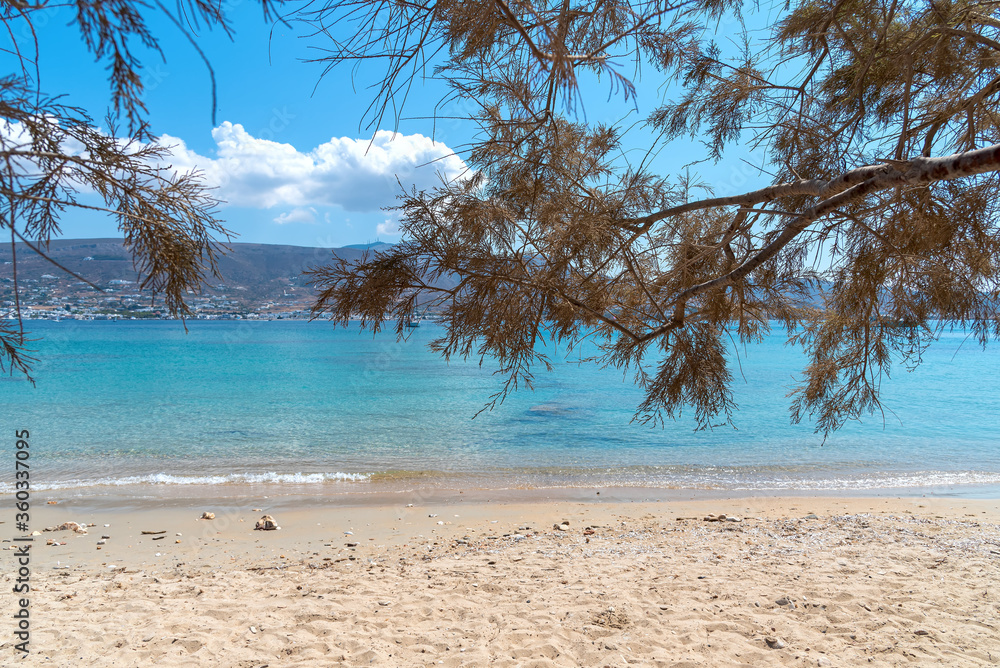 Marcello beach - Cyclades island - Aegean sea - Paroikia (Parikia) Paros - Greece