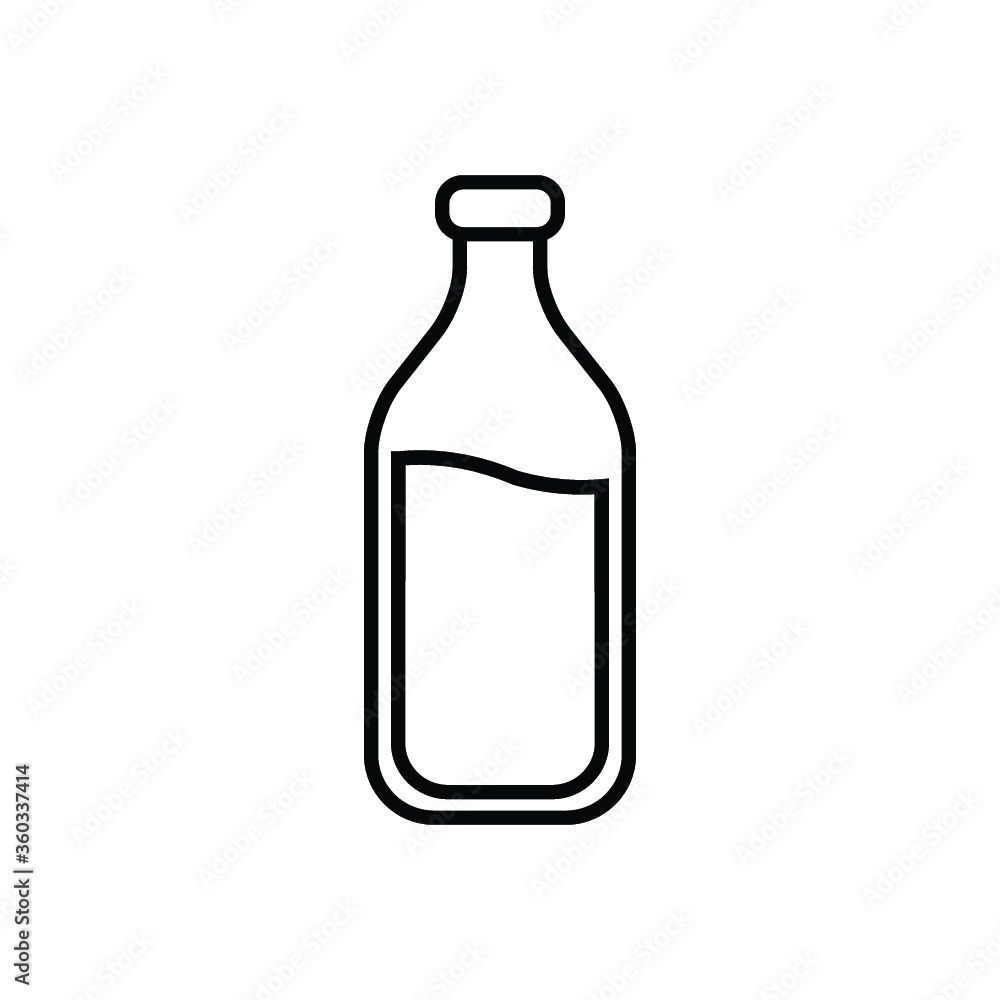 Milk bottle line icon, outline vector sign, linear style pictogram isolated on white. Symbol, logo illustration.
Milk bottle line icon, outline vector sign, linear style pictogram isolated on white. Symbol, logo illustration.