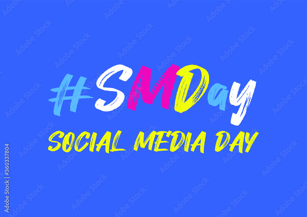 #SMDay Social Media Day vector