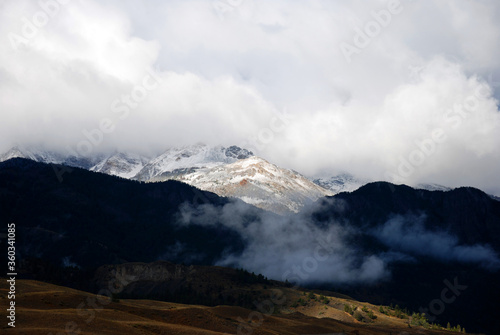 clouds over the mountains