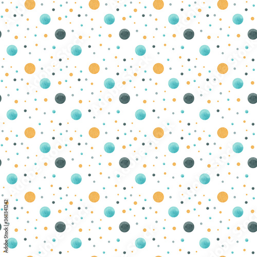 Polka dots Seamless pattern, dotted fabric texture colorful on white retro style background for kids blog, web design, scrapbooks, party or baby shower invitations and wedding cards.