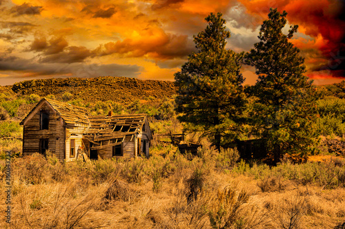 Obraz na płótnie Abandoned Homestead in Eastern Washington w salonie
